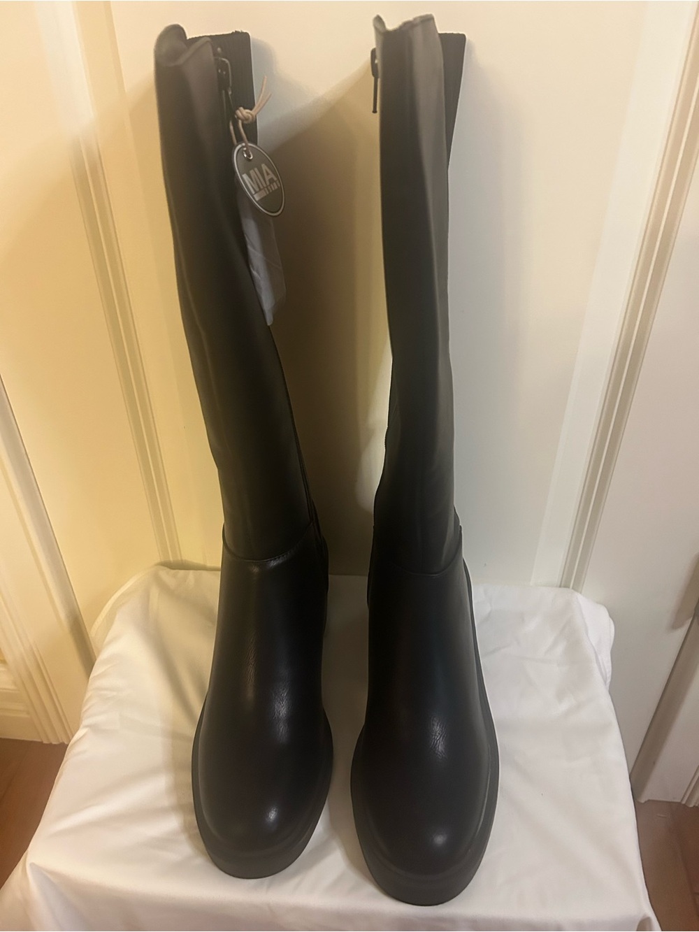 MIA Black Knee-High Platform Boots